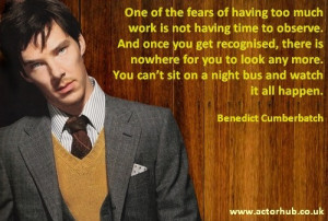 Inspirational and Motivational Quote from Actor Benedict Cumberbatch