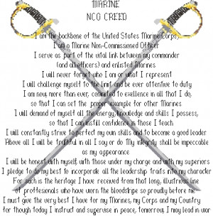 NCO Creed Army Print