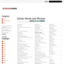 - Italian - Italian Quick Fix - Italian essential phrases. Italian ...