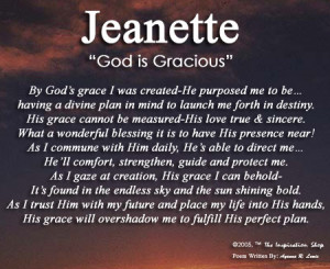 The Name Jeanette Poem