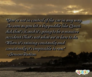 You're not in control of the car