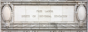 quote on the building’s south side from Lincoln’s address before ...