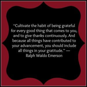 Cultivate the habit of being grateful for every good thing that comes ...