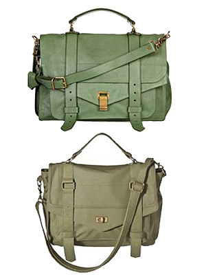 Proenza Schouler PS1 bag on top; Target’s Messenger Bag in Olive on ...