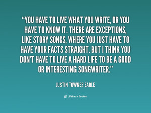quote Justin Townes Earle you have to live what you write 94705 png
