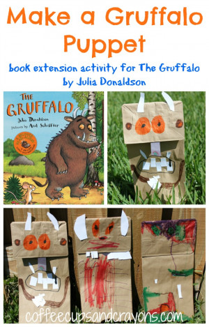 Make Your Own Gruffalo Puppets from Coffee Cups and Crayons