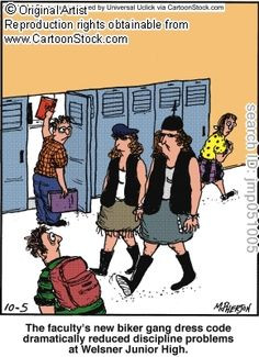 The faculty's new biker gang dress code dramatically reduced ...