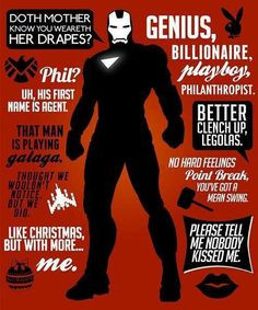 Iron Man quotes from The Avengers! #quotes #epicfandom