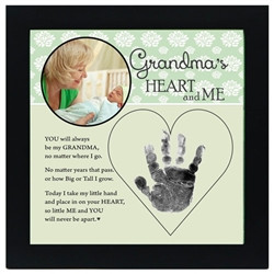 Grandmas Heart and Me Hand Print Picture Frame