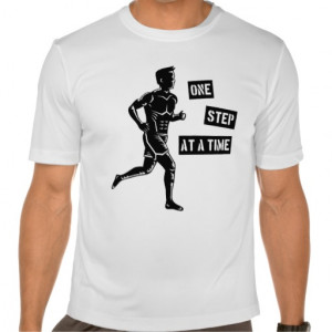 Motivational Running Man Quote Black T Shirts