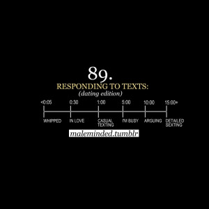 Meaning of text response times (dating).
