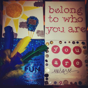 DIY fun quotes and designs on canvas! 4 different ones made by me, my ...