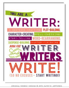 Writers Write Art Print To Motivate Your Writing For Procrastinating ...