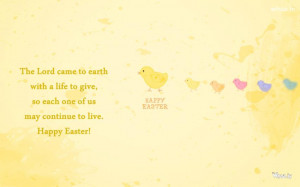 ... Easter Wallpapers,Easter Greetings in Yellow Background And Quote
