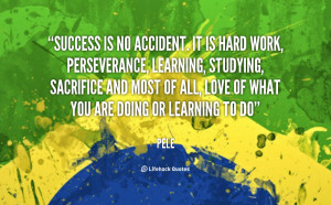 Success is no accident. It is hard work, perseverance, learning ...