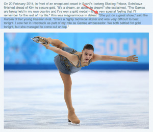 snapshot of the IOC article that appears to have been amended.