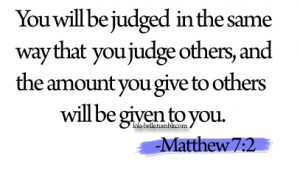 bible, matthew, matthew 7:2, nice, purple, quote