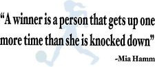 Mia Hamm Soccer Sports Quote Girl Bed Room Wall Decal / Sticker [CK49 ...