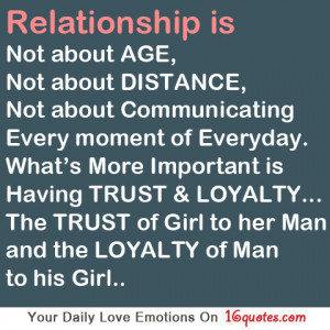 Without trust and loyalty there is no relationship ! You two will not ...