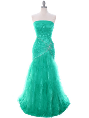 Evening Dresses Jade Color Formal Dress With Sequins From Sung