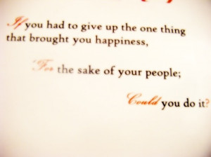 happiness, quote, sacrifice, typography