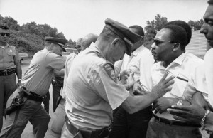 Mississippi Highway Patrolmen shove the Rev. Martin Luther King and ...