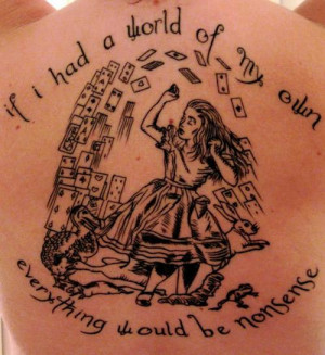 Alice in Wonderland quote if i had a world of my own