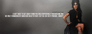Amy Winehouse Best Friends Quote Facebook Cover