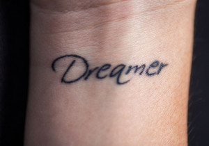 simple tattoo with just the word dreamer tells a lot about the kind ...