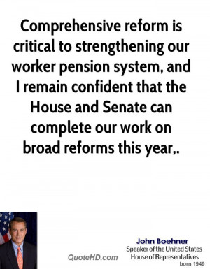Comprehensive reform is critical to strengthening our worker pension ...