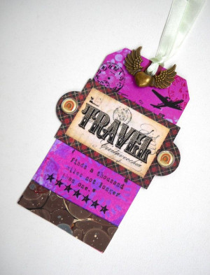 Altered Journey Art Tag with Quote Ooak by TheAlteredDiaries, $9.50
