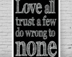 Shakespeare Quote, Instant Download Poster or Greeting Card ...