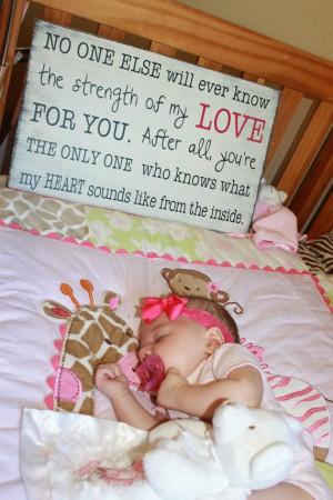 Strength of My Love Quote. Mother's Day Gift Sign, Baby Shower ...