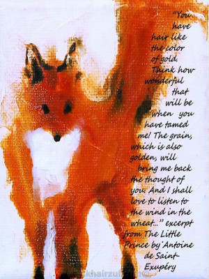 Antoine De Saint Exupery. Little Prince fox.