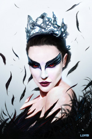 Black swan - Picture (2d, surrealism, girl, woman, portrait, fantasy)
