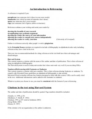 Guide To Referencing Your Extended Essay