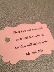 Have a basket of bubbles with this sign for when we walk down the ...