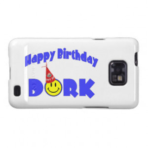 Happy Birthday Dork Party Hat Galaxy S2 Covers