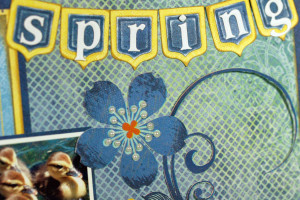 The banner and each of the layers on the layout were inked with ...