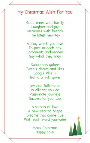 christmas poems that rhyme