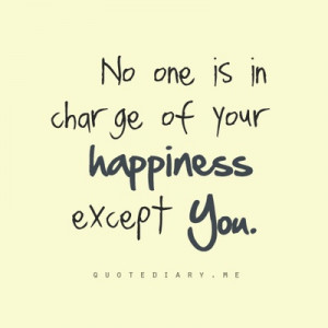 in charge of your happiness