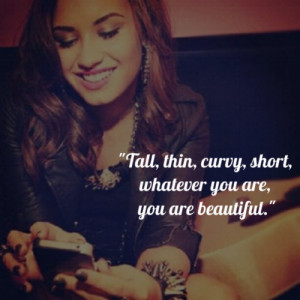 demi lovato quote about be yourself beautiful born this way bullied ...