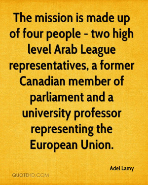 The mission is made up of four people - two high level Arab League ...