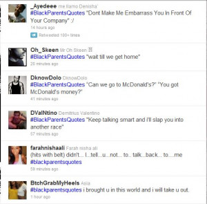 ... to join in the fun by helpfully comparing black parents to white ones