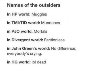 Harry Potter, The Hunger Games, The Mortal Instruments, Percy Jackson ...