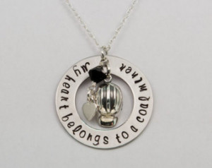 My Heart Belongs To A Coal Miner Hand Stamped Coal Miner Necklace Coal ...