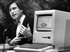 YouTube A young Steve Jobs next to the original Macintosh computer