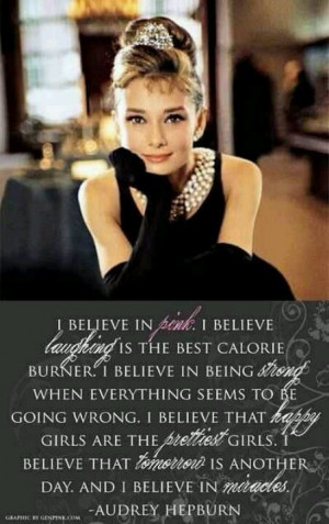 I Believe In Pink Audrey Hepburn Fashion Quotes. QuotesGram