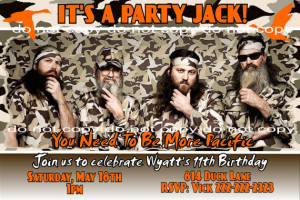Duck Dynasty Birthday Invitation - Personalized For You