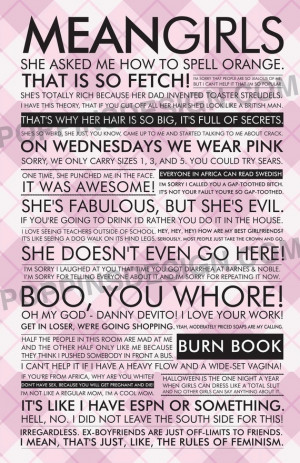 Mean Girls quotes. One of my favorite movies of all time